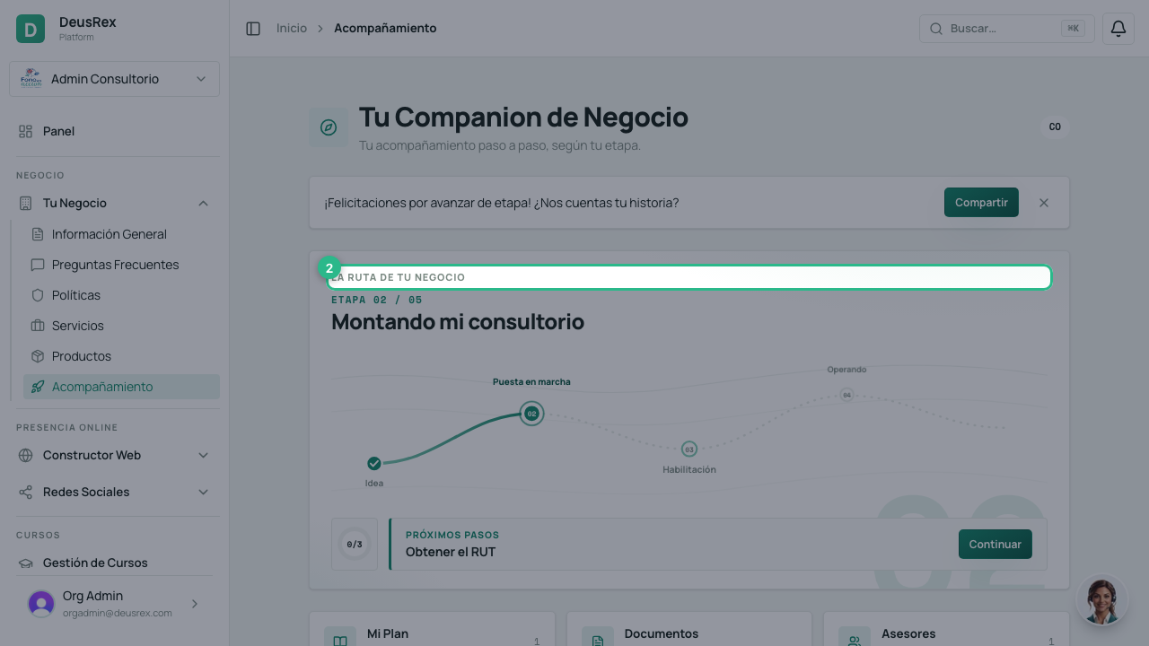 La Ruta con tu etapa resaltada